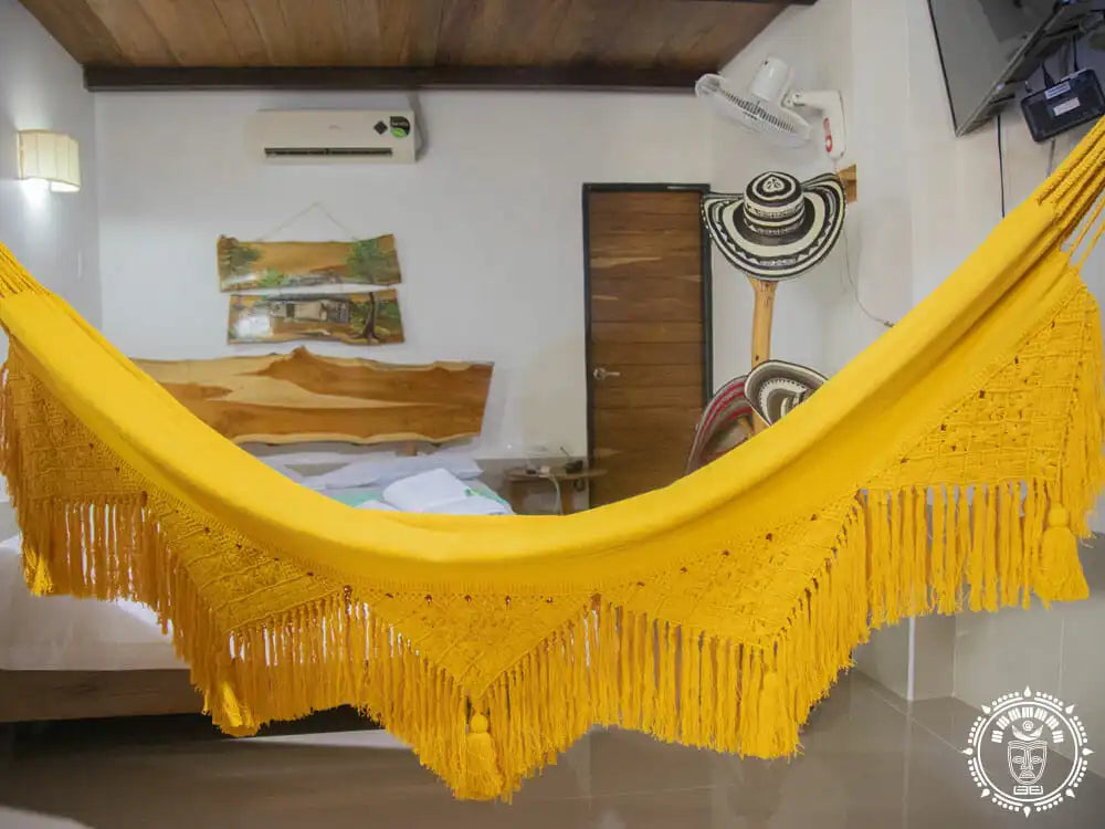 Hamac L Macramé Ocre_5