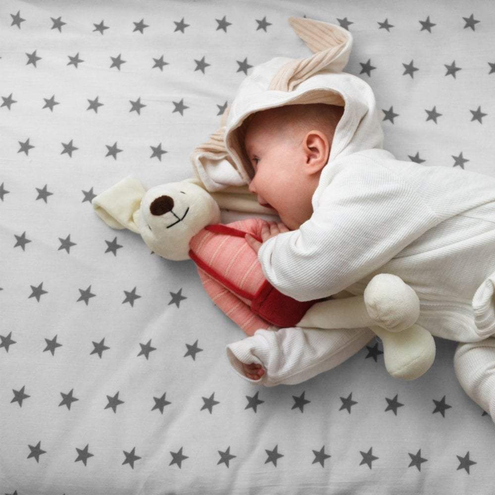 Spacesaver Cot Fitted Sheet 100% Cotton 100x52cm